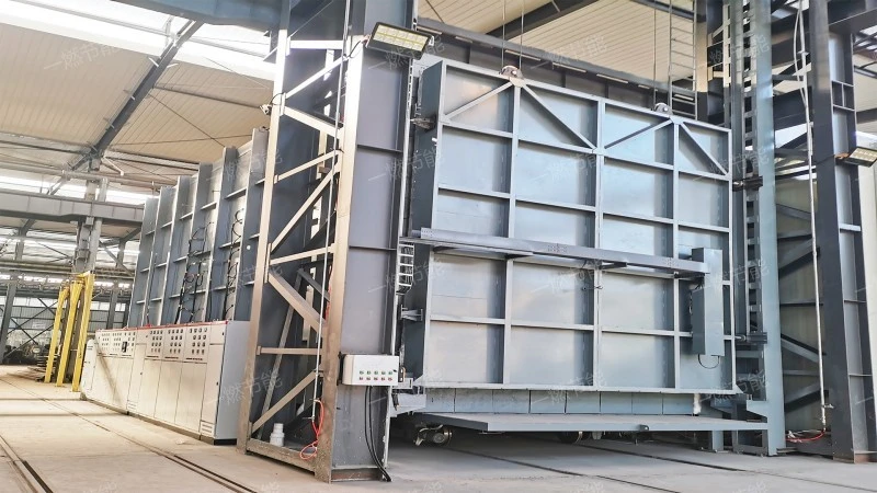 Large trolley electric heating furnace