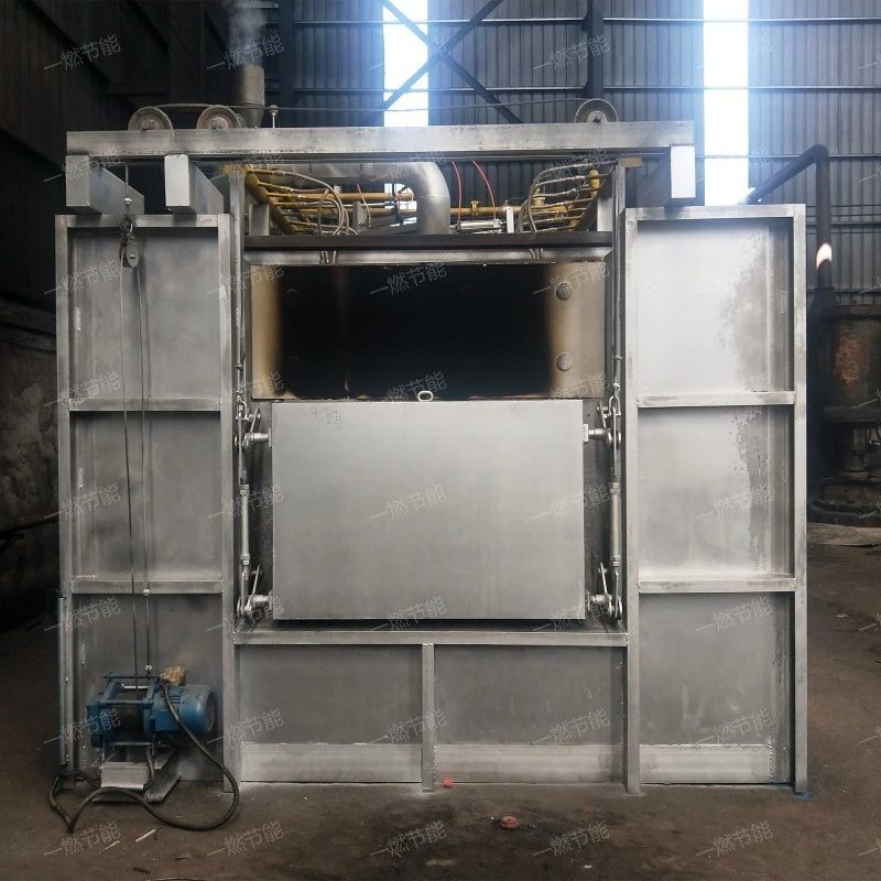 Regenerative gas through forging heating furnace