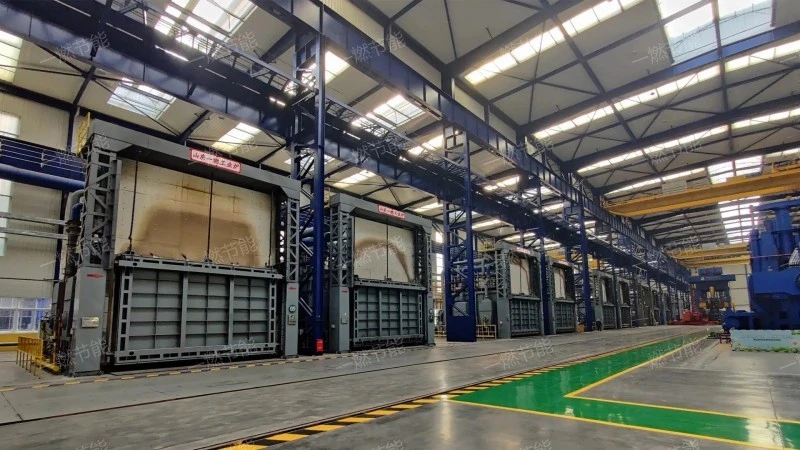 Burner heating furnace double chamber type