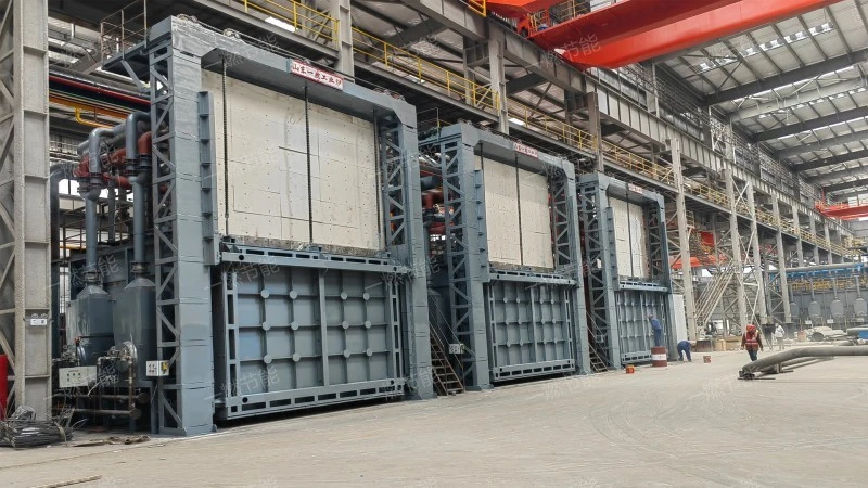 Steel pipe annealing trolley heating furnace