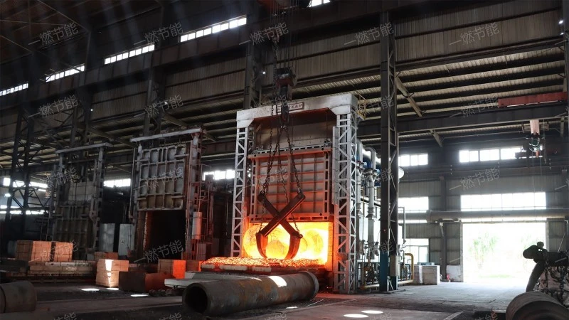 Two end high-temperature trolley heating furnace