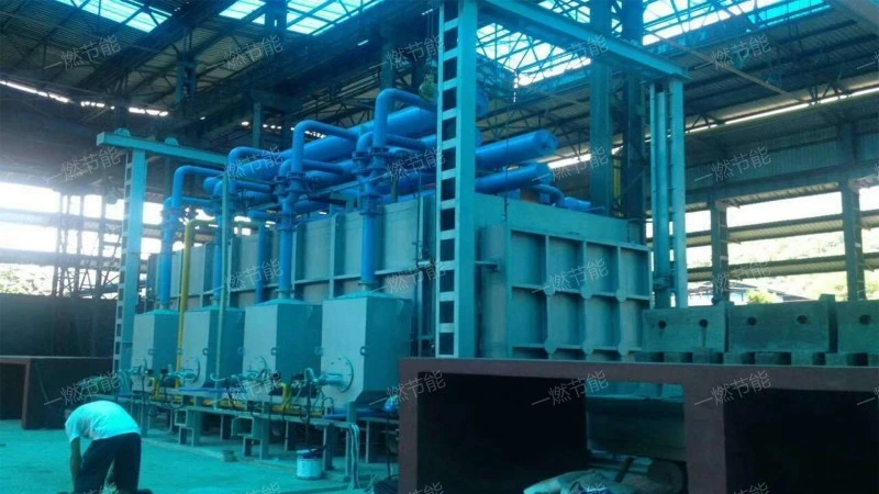 Two end high-temperature trolley heating furnace