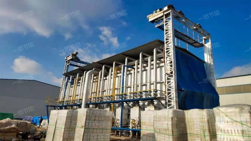 Circular natural gas trolley furnace